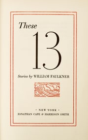 Limited edition of Faulkner's first short story collection "These 13"