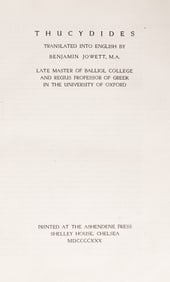 The Ashendene Press Thucydides