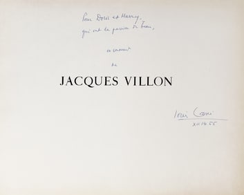 Signed by the publisher in memory of Jacques Villon