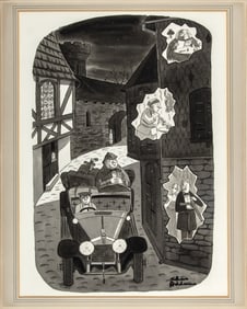 Original Charles Addams artwork for How to murder a Rich Uncle.