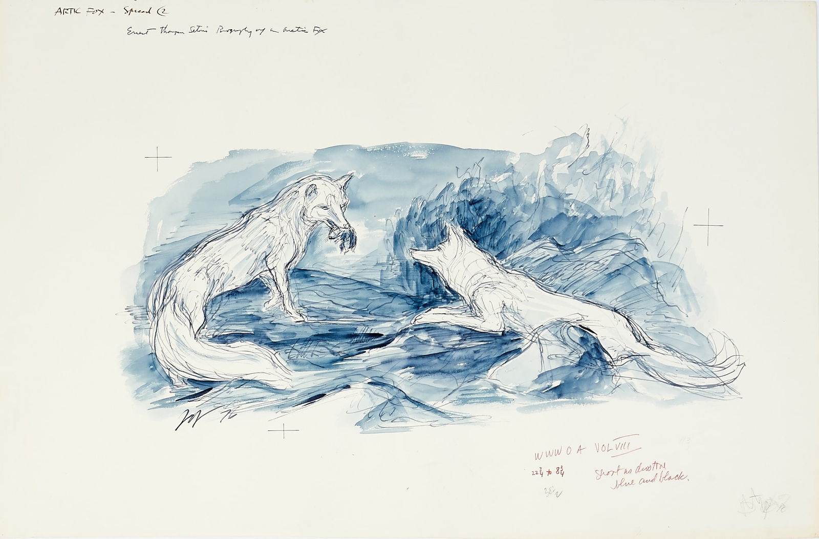 Seven original illustrations by John Groth: GROTH, JOHN Seven original illustrations. Illustrations for various works including Gerard Durrell Encounters with Animals; George Orwell Shooting an Elephant in Burma; William Faul