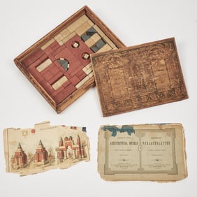 Antique architectural model in box