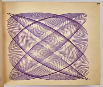 An extensive pair of albums of harmonograph drawings