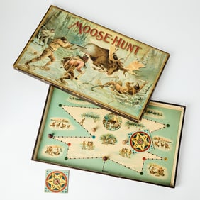 A vintage Moose Hunt board game