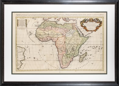 17th century map of Africa