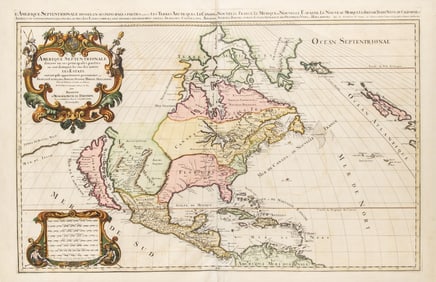 Jaillot's 17th century map of North America with California as an Island