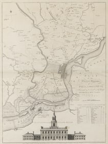 Scull and Heap's map of Philadelphia during the American Revolution