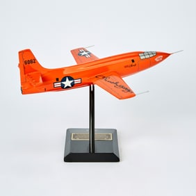 Chuck Yeager signed Bell X-1 Rocket Model