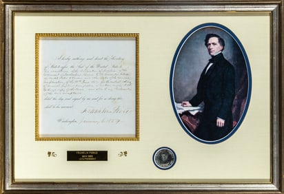 Document signed by President Pierce recognizing the Grand Duchy of Mecklenburg-Schwerin