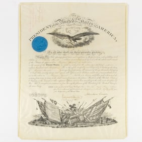 Appointment signed by Lincoln and Stanton promoting Wesley Merritt Brigadier General