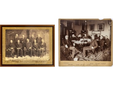 A signed photograph of Grover Cleveland and his Cabinet