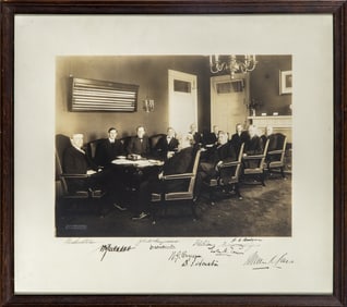 A photograph signed by President Woodrow Wilson and Cabinet