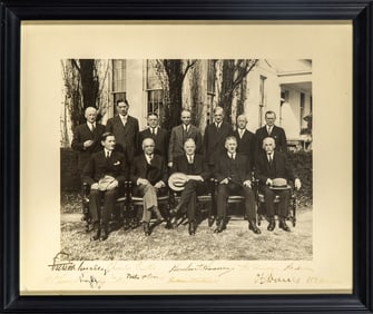 A photograph signed by President Herbert Hoover and Cabinet