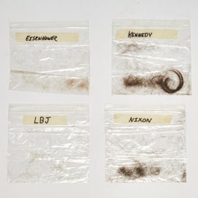 An unusual album of Presidential hair from the White House barber