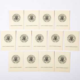A dozen copies of JFKs bookplate