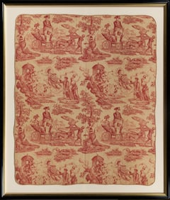 Very large coverlet of the Apotheosis of Franklin and Washington