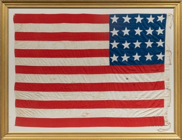 A rare large 20-Star American flag, circa 1818