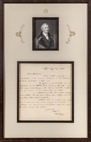 An autograph letter from the great Philadelphia painter Thomas Sully