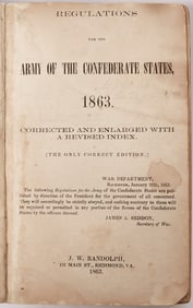 Eight Confederate imprints and a Union autograph album from South Carolina in 1863