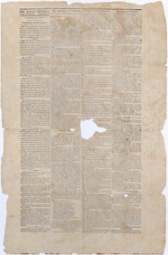 A Confederate newspaper printed on wallpaper