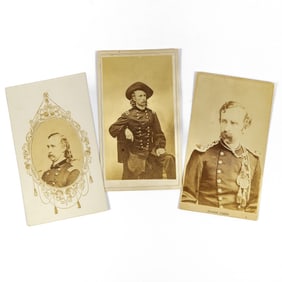 Three General Custer carte de visite