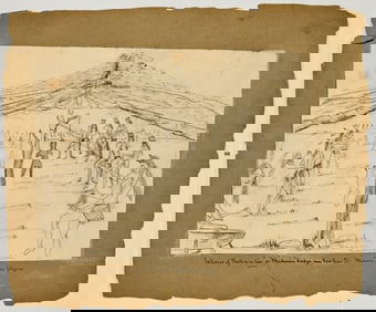 A remarkable album belonging to a Lieutenant and published artist in the American Indian Wars