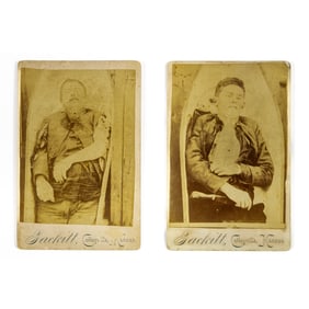 Two cabinet cards of Dalton Gang brothers
