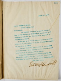 Pat Garrett's album of retained correspondence while Collector of Customs at El Paso, Texas
