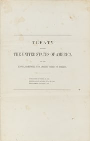 1867 treaty between the U.S. and Kiowa, Comanche, and Apache tribes