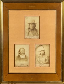 Cabinet cards of Sioux Chiefs from the Battle of the Little Bighorn