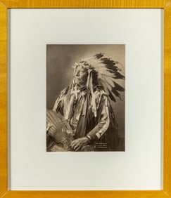 An appealing studio portrait of Sioux Chief High Hawk