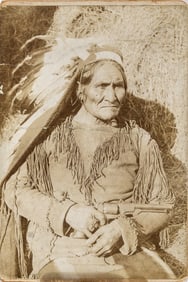 A rare cabinet card of Geronimo