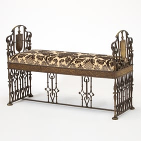 Gilt Iron Hall Bench