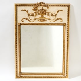 Italian Painted and Parcel Gilt Mirror