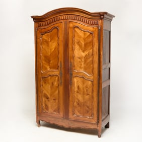 Louis XV Fruitwood and Chestnut Armoire