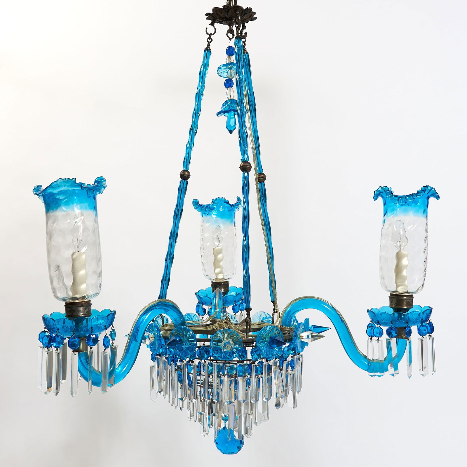 Venetian Glass Three-Light Chandelier (1 of 3)