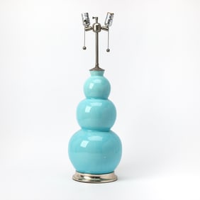 Christopher Spitzmiller Blue Glazed Porcelain Lamp