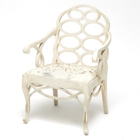 Frances Elkins Painted Wood "Loop" Armchair