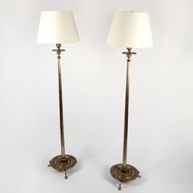 Pair of Michael Smith/Jasper “Carlyle” Metal Floor Lamps