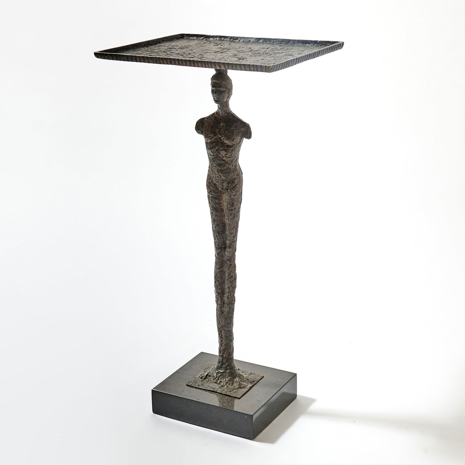 Giacometti Style Bronze and Marble Side Table (1 of 9)