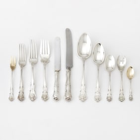 Durgin Sterling Silver "New Queen's" Pattern Flatware Service