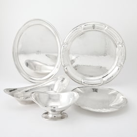 Group of Lebolt Sterling Silver Serving Pieces