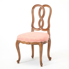 Venetian Rococo Style Walnut Side Chair