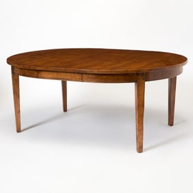 French Provincial Style Walnut Circular Dining Table