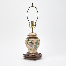 Chinese Crackle Glaze Porcelain Vase as a Lamp