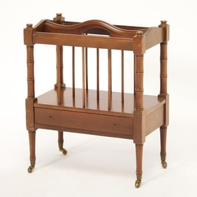 Regency Style Walnut Canterbury