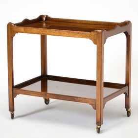 George III Style Mahogany Two-Tier Side Table
