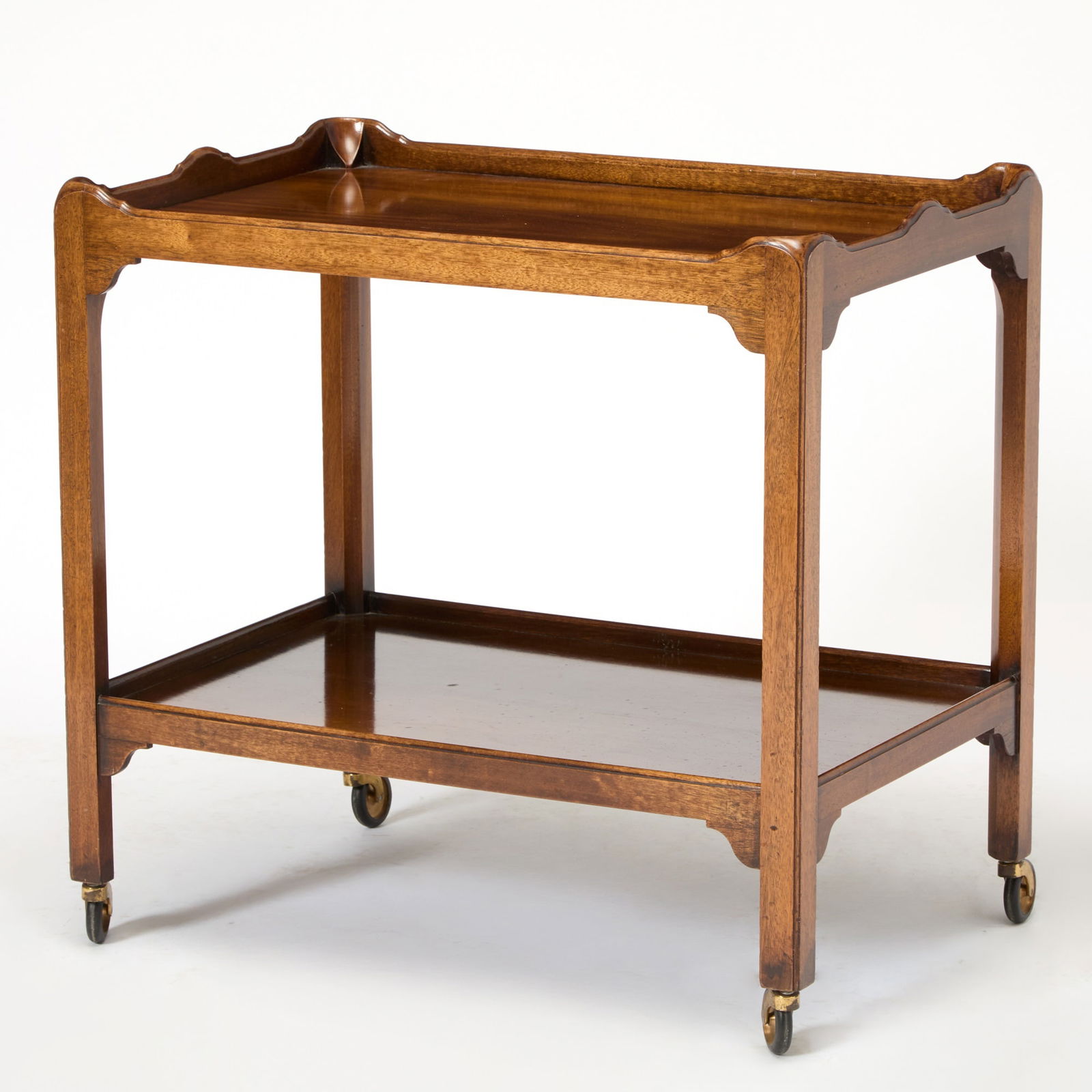 George III Style Mahogany Two-Tier Side Table (1 of 4)