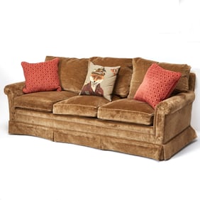 Velvet Upholstered Sofa