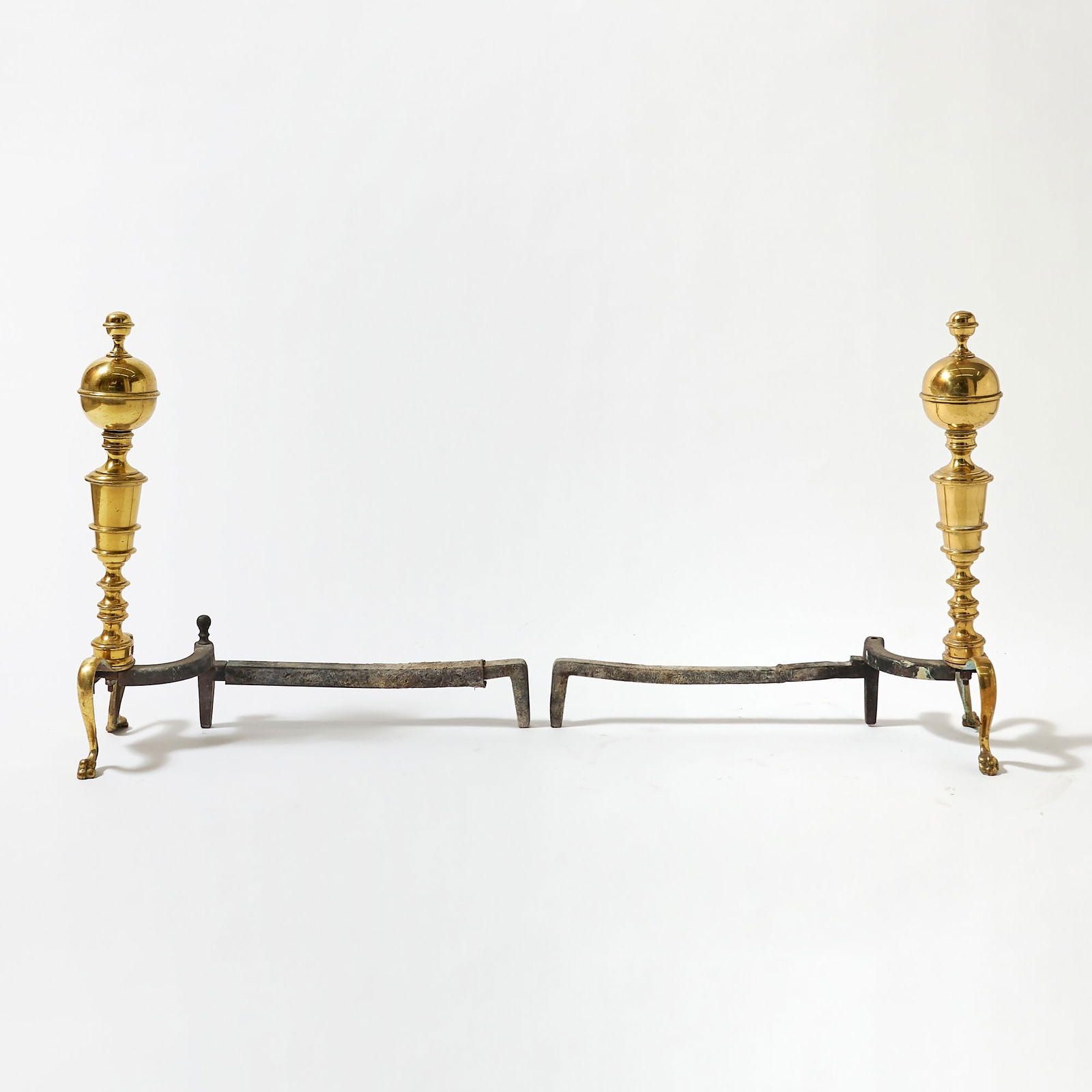 Pair of Federal Style Brass Andirons (1 of 4)